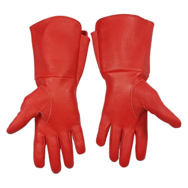 Red Gauntlet Style Gloves