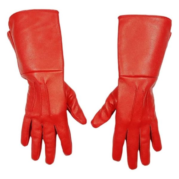 Red Gauntlet Style Gloves