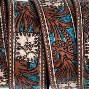 Western Belt with Intricates Floral Carving