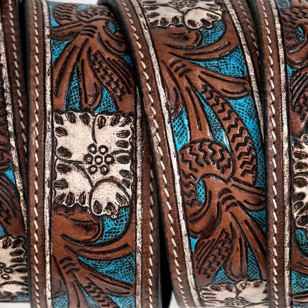 Western Belt with Intricates Floral Carving