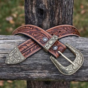 Harvest Hand Tooled Leather Westerns Belt