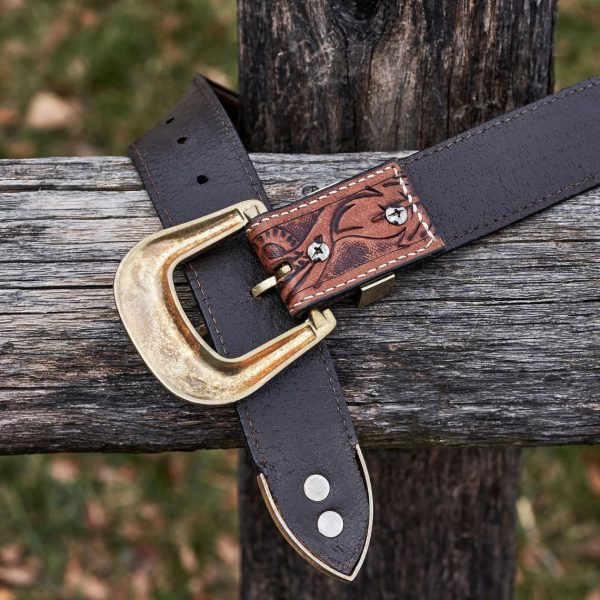 Harvest Hand Tooled Leather Western Belts