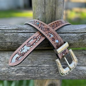 Rustic Rider Engraved Tooled Belt