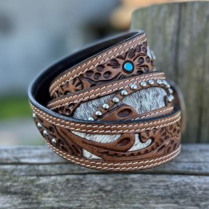 Rustic Rider Engraved Tooled Belt