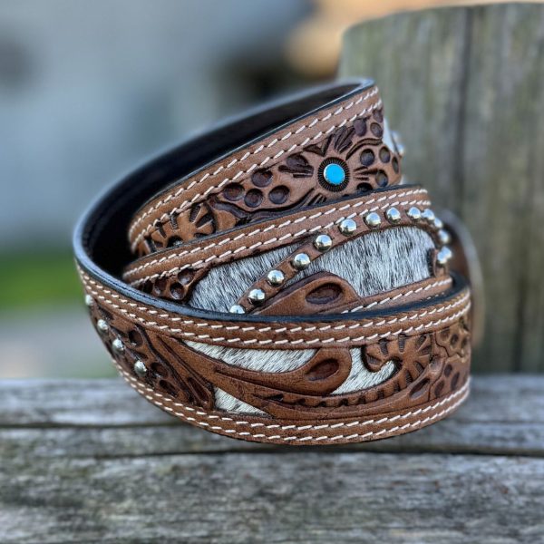 Rustic Rider Engraved Tooled Belt