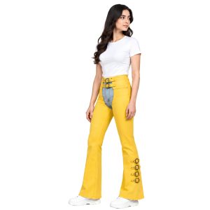 Lemon Rush black leather assless chaps