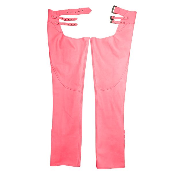 Pink Assless Chaps With Adjustable Straps