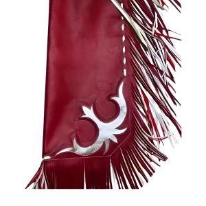 Elite Rodeo Chaps with Tooled Panels and Fringes