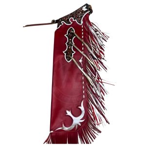 Elite Rodeo Chaps with Tooled Panels and Fringes