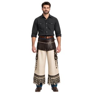 Buckaroo Leather Chaps with Signature Fringe Style