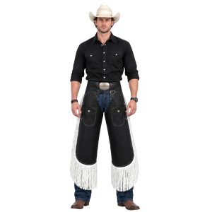 Buckaroo Legacy Black Leather Chinks Chaps