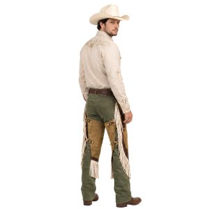 Traditional Cowboy Chinks with Classic Fringe Accents