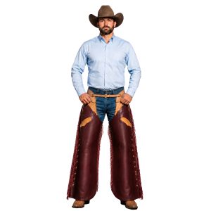Men's Buckaroo Chaps with Classic Leather Accents