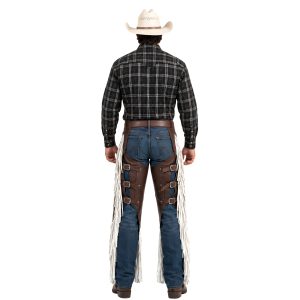 Premium Western Riding Chaps with Leather Accents